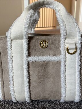 lululemon athletica Taupe & Ivory Sherpa-Trim Tote